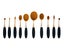 10Pcs Toothbrush Makeup Brushes Set Powder Brush Carousel 6