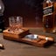 Wooden Cigar Ashtray Coaster whiskey Glass Tray Cigar Ashtray Carousel 3