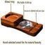 Wooden Cigar Ashtray Coaster whiskey Glass Tray Cigar Ashtray Carousel 4