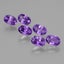 6x Medium Violet Oval Facet cut Amethyst Gems 2.54 ctw Carousel 1