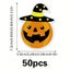 Halloween Candy Card 50pcs Halloween Pumpkin Lollipop Decoration Card Halloween Carousel 3