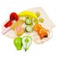 Wooden Pretend Play Kids Cutting Meal Vegetable Basket Cooking Simulation Educa Carousel 1