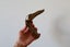Vintage brass copper grey hunt dog head walking stick handle ornament Carousel 4