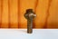 Vintage brass copper grey hunt dog head walking stick handle ornament Carousel 9