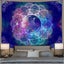 Tapestry Blue Starry Night Tapestry Mandala Celestial Moon Tapestry Wall Hangin Carousel 4