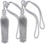 1 Pair Curtain Tiebacks Rope Curtain Clips With Balls Handmade Tassel Ribbon Ti Carousel 2