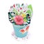 Bouquet Festive Greeting Card Festive Tulips Forever Flower Bouquet 3d Popup Ca Carousel 1