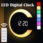 Led Wall Clock With Remote Control Modern Digital Clock White Carousel 5