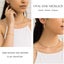 18k Gold Paperclip Chain Choker Satellite Chain Lava Bead Pendant Necklace Dain Carousel 4