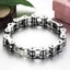 Men Bike Bicycle Motorcycle Chain Bracelet Bangle Punk Titanium Steel Bracele... Carousel 2