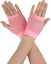 1 Pair Fishnet Gloves Fingerless Wrist Length 70s 80s Costume Party - Light Pink Carousel 1