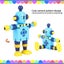 5pcs/set Novelty Wooden Robot Toy Transformation Learning Colorful Wooden Toy F Carousel 3