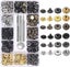 Set Of 120 Leather Press Studs Kit 6 Color Metal Press Studs With 4 Fixing Tool Carousel 1