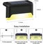 Solar Deck Lights 4 Pack Outdoor Solar Step Lights Warm White For Steps fence d Carousel 2
