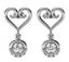 18K White-gold Koru Crystal Heart Earrings "Hailey" Carousel 1