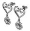 18K White-gold Koru Crystal Heart Earrings "Hailey" Carousel 2