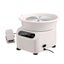 Pottery Wheel 11in Ceramic Wheel Foot Pedal Touch Screen Apron 350W White Carousel 10