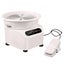 Pottery Wheel 11in Ceramic Wheel Foot Pedal Touch Screen Apron 350W White Carousel 11