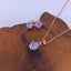 Rose Gold Premium Crystal Jewellery Set "Alexandra" (Pale Blue) Carousel 4