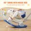 New 4 in 1 Rocking Horse for Toddlers 1-3 Years Ride on Toy with Sound Blue Carousel 4