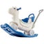 New 4 in 1 Rocking Horse for Toddlers 1-3 Years Ride on Toy with Sound Blue Carousel 9