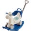 New 4 in 1 Rocking Horse for Toddlers 1-3 Years Ride on Toy with Sound Blue Carousel 12