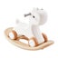 New 3 in 1 Rocking Horse for Toddlers 1-3 Years Ride on Toy with Board White Carousel 1