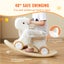 New 3 in 1 Rocking Horse for Toddlers 1-3 Years Ride on Toy with Board White Carousel 4