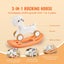 New 3 in 1 Rocking Horse for Toddlers 1-3 Years Ride on Toy with Board Red Carousel 3