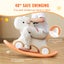 New 3 in 1 Rocking Horse for Toddlers 1-3 Years Ride on Toy with Board Red Carousel 4