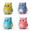 Education Toy Inertial Return Vehicle Toy Car Cute Owl Shape Head Rotated Soupt Carousel 3