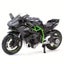 1:12 Kawasaki Ninja H2r Motorcycle Street Bike Model Shock Absorber Alloy Fuel Carousel 3