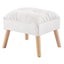 Levede Accent Ottoman Chair Footstool Leathaire Vanity Makeup Stool Lounge White Carousel 1