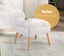 Levede Accent Ottoman Chair Footstool Leathaire Vanity Makeup Stool Lounge White Carousel 2