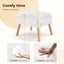 Levede Accent Ottoman Chair Footstool Leathaire Vanity Makeup Stool Lounge White Carousel 3
