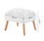 Levede Accent Ottoman Chair Footstool Leathaire Vanity Makeup Stool Lounge White Carousel 9