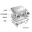 9L 3X3L Bain Marie Bow Buffet Food Warmer Pan Multi Stainless Steel Chafing Dish Carousel 6