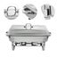 9L 3X3L Bain Marie Bow Buffet Food Warmer Pan Multi Stainless Steel Chafing Dish Carousel 7