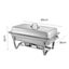 9L 3X3L Bain Marie Bow Buffet Food Warmer Pan Multi Stainless Steel Chafing Dish Carousel 8