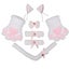 7 piece Set Cat Costume Cat Ear And Tailcollar 2 Handbell2 Paw Gloves clip whi Carousel 1