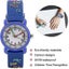 Kids Cartoon Watch Letter Pattern Waterproof Children Wrist Watch Pu Strap Wris Carousel 3