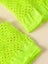 1 Pair Fishnet Gloves Fingerless Wrist Length Costume Party Dance - Fluro Yellow Carousel 2