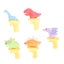 small dinosaur water toys water fighting play toys 5 Pcs Small Dinosaur Water Carousel 3