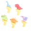 small dinosaur water toys water fighting play toys 5 Pcs Small Dinosaur Water Carousel 5