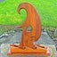 Rimu sculpture "Te wharenga" (the curling, breaking wave) Carousel 7