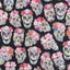 Quilting Patchwork Sewing Fabric Floral Candy Skulls 50x55cm FQ Carousel 3