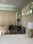 A curtain in “ Sand Stone” poly linen fabric. Width 1.8 m Carousel 1