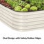 Galvanised Steel Garden Bed 9-in-1 Modular Oval Vegetable Planter [Cream] Carousel 8