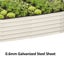Galvanised Steel Garden Bed 9-in-1 Modular Oval Vegetable Planter [Cream] Carousel 9