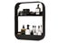2-Tier Punch-Free Bathroom Wall Rack Wall-Mounted Cosmetics Storage Rack Black Carousel 1